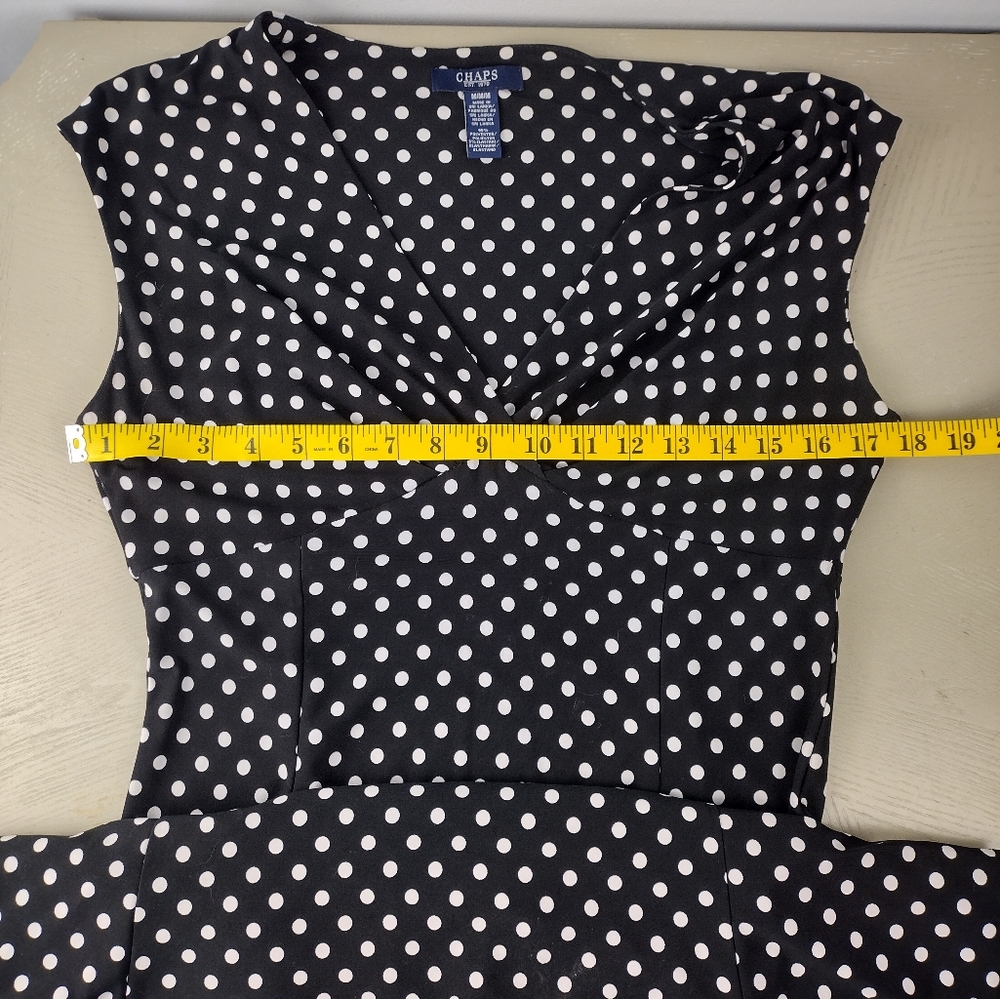 Chaps Polka Dot Dress - Picture 3 of 8